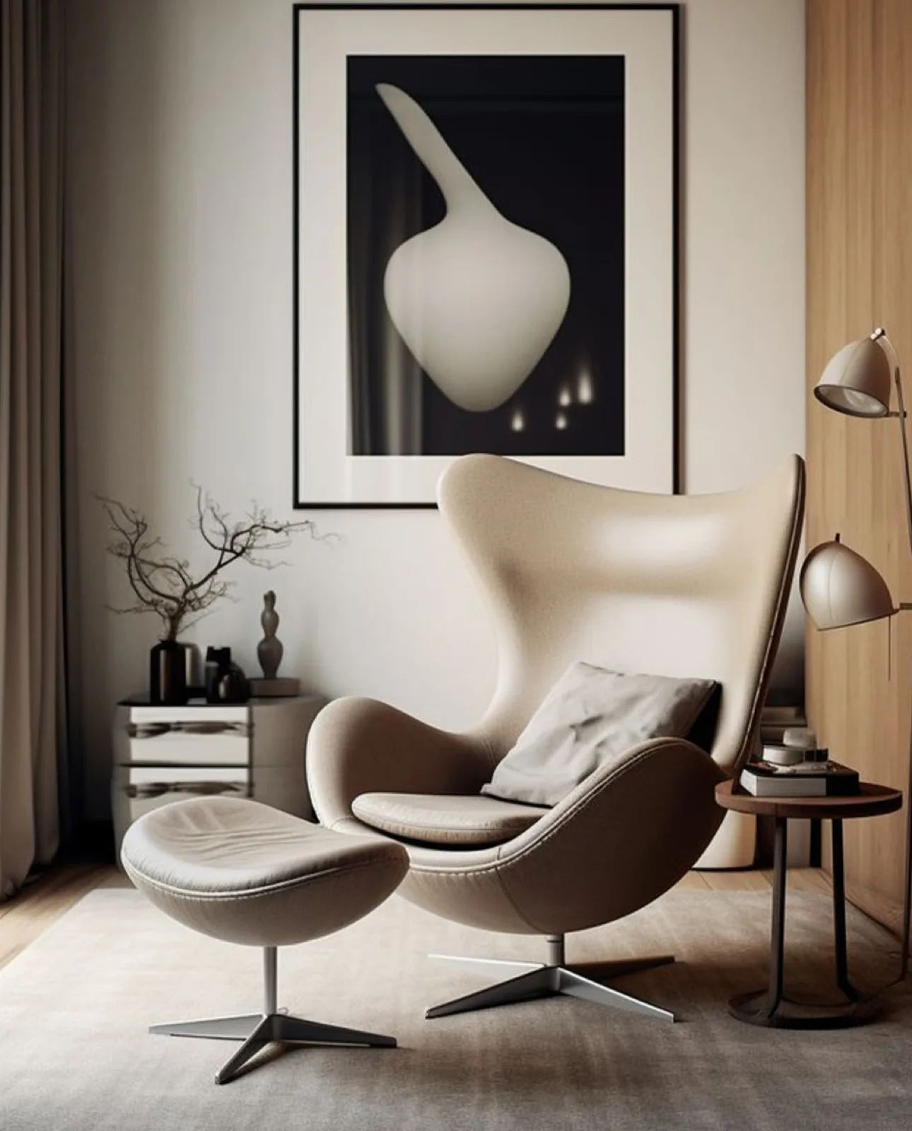 Signature interior with designer armchair