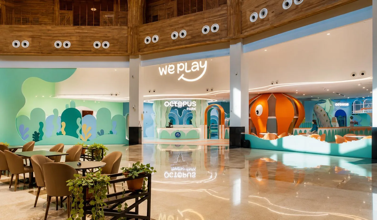 Family entertainment centre with themed play zones